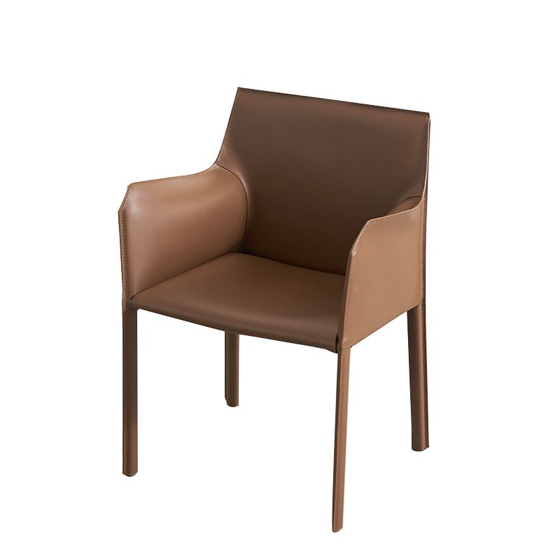 Faux Leder Essstühle gepolsterte moderne Essarmstuhl gepolstert