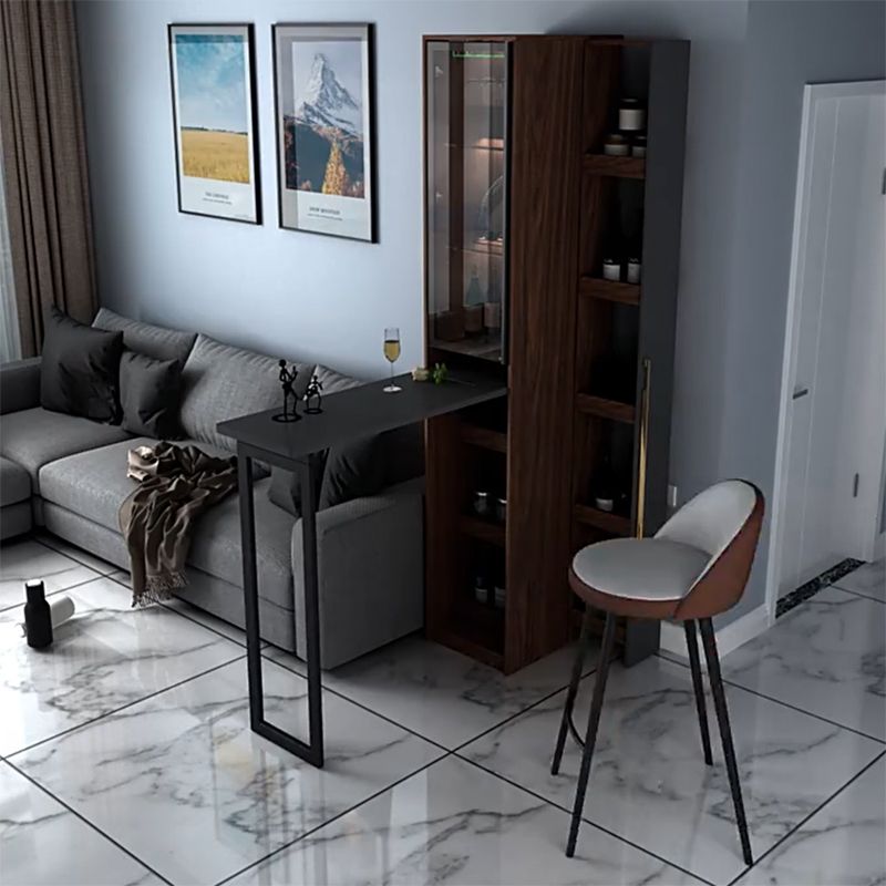 1/2/3 Pieces Counter Height Pub Set in Brown and Black, Modern Clearhalo 'Bar Furniture' 'furn' 'furn_home_bar_bar_sets' 'Furniture' 'Home Bars & Bar Sets' 'home_bar_bar_sets' 'Kitchen & Dining Furniture' 1200x1200_ebf6c376-0067-4673-a879-2d2ff6e8b6fe