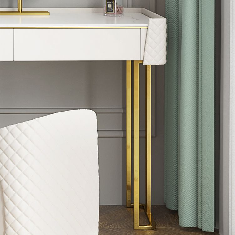 White Make-up Vanity 17.71" Wide Makeup Vanity Desk Table with 6 Drawers Clearhalo 'Bedroom Furniture' 'furn' 'furn_makeup_vanities' 'Furniture' 'Makeup Vanities' 'makeup_vanities' 1200x1200_ebf79197-0cd0-4740-9763-9d992bba9f4c