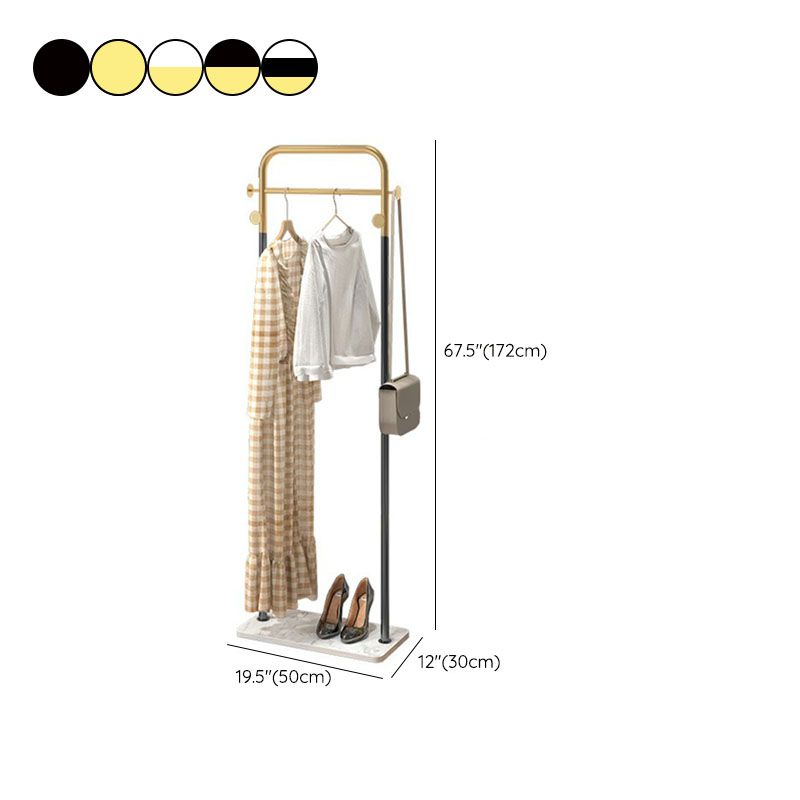 Rack de manteau moderne en métal encadré du rail suspendu et 4 hameçons Hall Stand