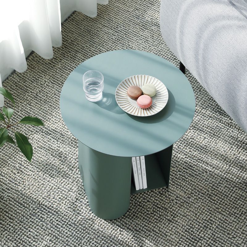 Modern Round Pedestal Coffee Table for Living Room in Pink with Storage Clearhalo 'Coffee & Accent Tables' 'Coffee Tables' 'coffee_tables' 'furn' 'furn_coffee_tables' 'Furniture' 'furniture_coffee_tables' 'Living Room Furniture' 1200x1200_ebfc1bcf-925e-4bc9-9284-c430bc8b1ee7