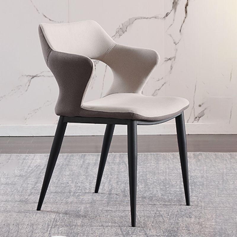 Industrial Dining Room Arm Chairs Faux Leather Open Chair for Kitchen Clearhalo 'Dining Chairs' 'Dining Tables & Seating' 'dining_chair' 'furn' 'furn_dining_chair' 'Furniture' 'Kitchen & Dining Furniture' 1200x1200_ebfd59eb-d516-49cc-8fb8-08f39185a651