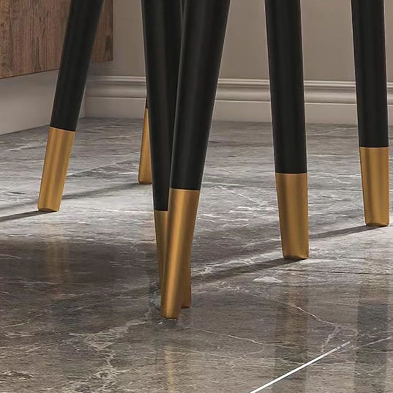 Industrial Style Black Metal Bar Table Faux Marble Rectangle Top Indoor Table with 4 Legs Clearhalo 'Bar Furniture' 'Bar Tables' 'bar_tables' 'furn' 'furn_bar_tables' 'Furniture' 'furniture_bar_tables' 'Kitchen & Dining Furniture' 'kitchen&dining_furn' 'kitchen' 1200x1200_ebfda6ce-a061-4123-88ed-6cd039f8983d