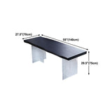 Black Modern Double Pedestal Table Rectangle Pine Solid Wood Top Dining table Clearhalo 'Dining Tables & Seating' 'Dining Tables' 'dining_table' 'furn' 'furn_dining_table' 'Furniture' 'furniture_dining_table' 'Kitchen & Dining Furniture' 1200x1200_ebfe7b7c-a7c9-4311-ad22-a093cacba8fc