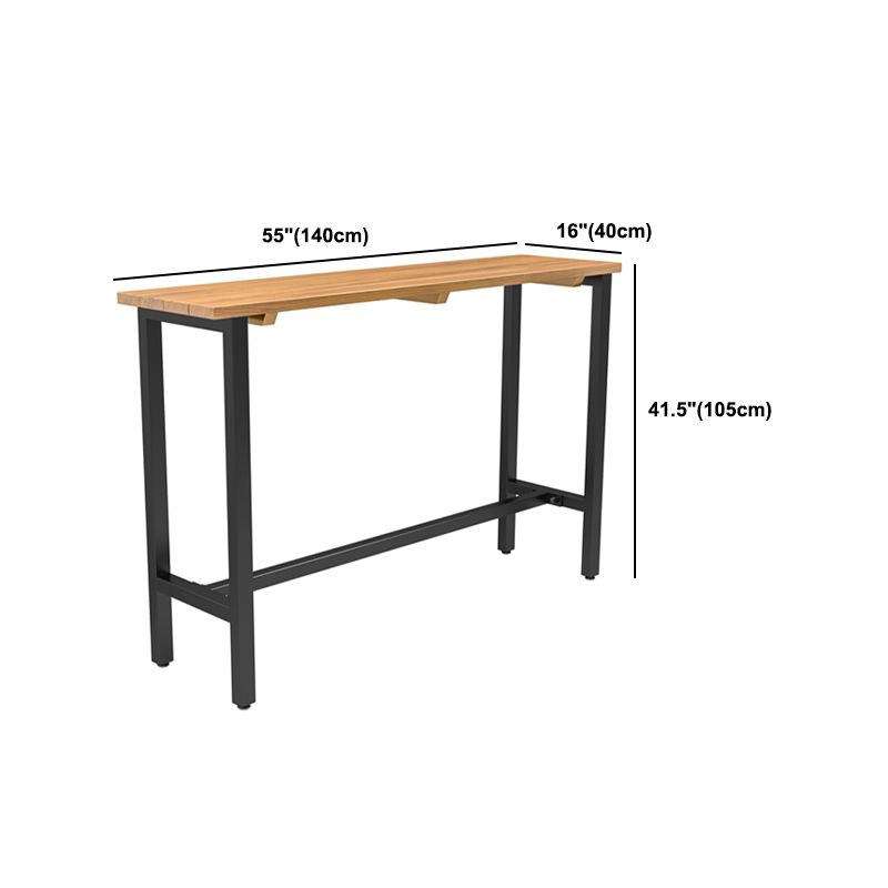 Modern Rectangle Pub Table Set Trestle 1/3 Pieces Solid Wood Counter Height Set Clearhalo 'Bar Furniture' 'furn' 'furn_home_bar_bar_sets' 'Furniture' 'Home Bars & Bar Sets' 'home_bar_bar_sets' 'Kitchen & Dining Furniture' 1200x1200_ebffd1b9-e0cc-40db-9161-d1c77f8dcd21