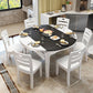 Contemporary Kitchen Dinner Table 4 Legs Extendable Dining Table Clearhalo 'Dining Tables & Seating' 'Dining Tables' 'dining_table' 'furn' 'furn_dining_table' 'Furniture' 'Kitchen & Dining Furniture' 1200x1200_ec0171be-db98-4ba1-aa3b-afcc8325ccd2