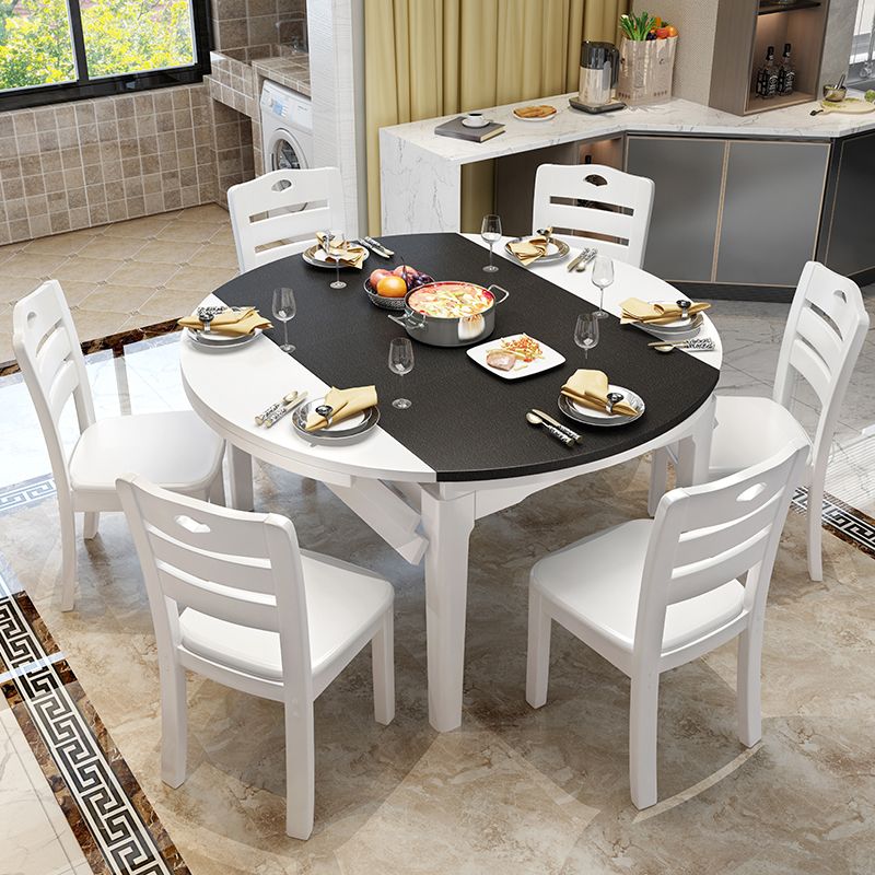 Contemporary Kitchen Dinner Table 4 Legs Extendable Dining Table Clearhalo 'Dining Tables & Seating' 'Dining Tables' 'dining_table' 'furn' 'furn_dining_table' 'Furniture' 'Kitchen & Dining Furniture' 1200x1200_ec0171be-db98-4ba1-aa3b-afcc8325ccd2