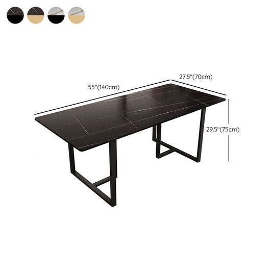 Bureau de bureau contemporain bureau de secrétaire rectangulaire avec des jambes en métal