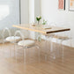 Modern Rectangle Wood Dining Table 1/5/7 Pieces Dining Set for Kitchen