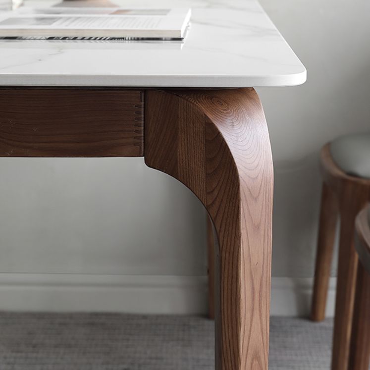 Rectangle White Tone Dining Table Sintered Stone Table Retro Modern with 4 Legs Clearhalo ' dining_table' 'Dining Tables & Seating' 'Dining Tables' 'furn' 'furn_dining_table' 'Furniture' 'furniture_dining_table' 'Kitchen & Dining Furniture' 'kitchen&dining_furn' 'kitchen' 'kitchen_dining_table' 1200x1200_ec02f472-64f8-42cc-87b7-bc11493c7272