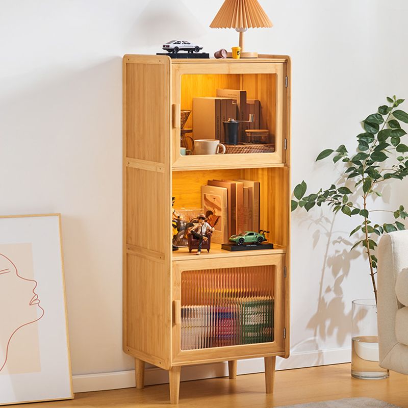 Eigentijdse kast dennenglas paned 2 - deuren rechthoek accentkast