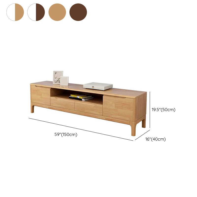 Scandinavian Media Console Solid Wood TV Console with Drawers Clearhalo 'furn' 'furn_tv_stands_entertainment_centers' 'Furniture' 'Living Room Furniture' 'TV Stands & Entertainment Centers' 'TV Stands & Media Storage Furniture' 'tv_stands_entertainment_centers' 1200x1200_ec03e189-9927-441a-a3c4-8202db6f56fd