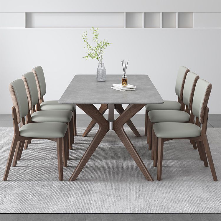 Medieval Modern Stone Dining Table Trestle Base Table for Dining Room Clearhalo 'Dining Tables & Seating' 'Dining Tables' 'dining_table' 'furn' 'furn_dining_table' 'Furniture' 'Kitchen & Dining Furniture' 1200x1200_ec074c7f-bb60-4b08-877c-9779d32191eb
