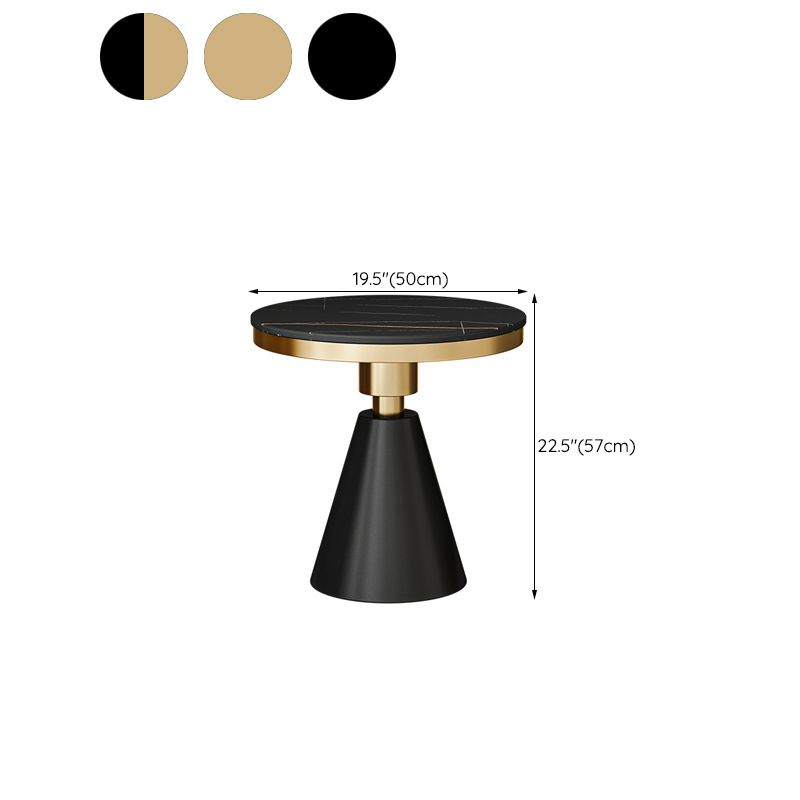 Mesa de metal de la tabla de metal de la parte superior de la pizarra redonda modernista