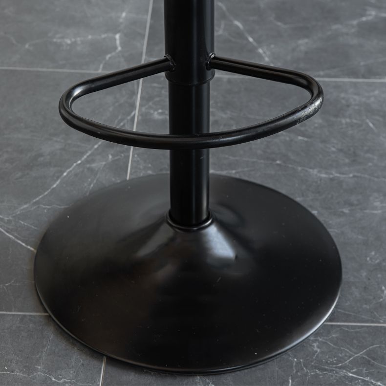 Contemporary Matte Finish Leather Barstool Adjustable Height Footrest Home Stool Clearhalo 'Bar Furniture' 'Bar Stools' 'bar_stools' 'Furniture' 'furniture_bar_stools' 'Kitchen & Dining Furniture' 1200x1200_ec07eac8-6ca0-4e35-96d3-fe418b1db483