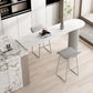 Sintered Stone Bistro Bar Table Double Pedestal Bar Table for Kitchen Clearhalo 'Bar Furniture' 'Bar Tables' 'bar_tables' 'furn' 'furn_bar_tables' 'Furniture' 'Kitchen & Dining Furniture' 1200x1200_ec080986-be93-4832-9c6e-c7b3b138c6b2