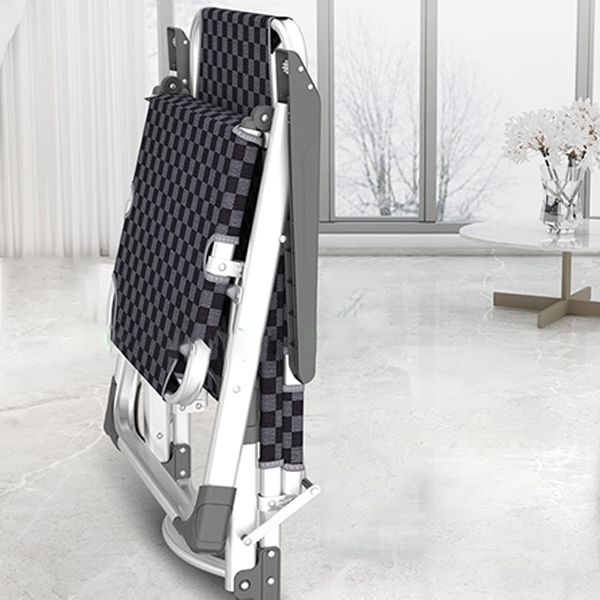 Contemporary Plaid Pattern Standard Recliner with Metal Base and Arms Clearhalo 'Chairs & Seating' 'furn' 'furn_recliners' 'Furniture' 'Living Room Furniture' 'Recliners' 1200x1200_ec09b258-a99d-4ed7-bb1d-760da5dd1523