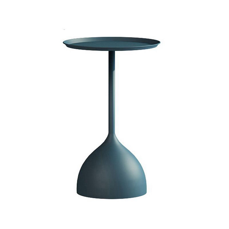 Modernistic Pedestal End Table Round End Table with Slate Top