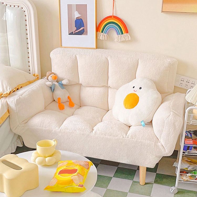 Linnen eigentijdse vierkante arm verstelbare sofa cabriolet bank voor woonkamer