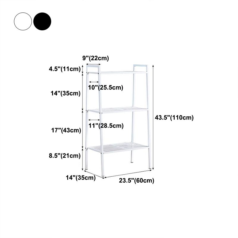 Modern Metal Ladder Bookshelf Vertical Open Bookshelf for Living Room Clearhalo 'Bookcases' 'furn' 'furn_bookcases' 'Furniture' 'furniture_bookcases' 'Office Furniture' 1200x1200_ec0ca0e0-96e7-48d3-a6bf-a00e76f36ef8