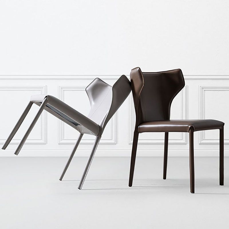 Industrial Metal Dining Side Chairs Dining Room Wingback Side Chair (Set of 2) Clearhalo ' kitchen&dining_furn' 'Dining Chairs' 'Dining Tables & Seating' 'dining_chair' 'furn' 'furn_dining_chair' 'Furniture' 'furniture_dining_chair' 'Kitchen & Dining Furniture' 'kitchen' 1200x1200_ec0d08d0-1902-4b1c-a52e-ceb7d89af6b7