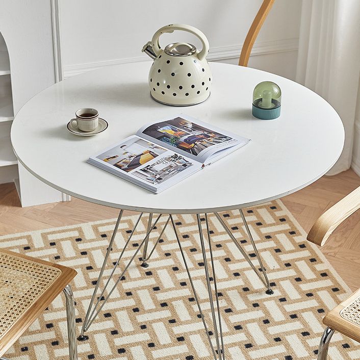 Modern Style Dining Table Round Dining Table with Metal Base for Home Use Clearhalo ' dining_table' 'Dining Tables & Seating' 'Dining Tables' 'Furniture' 'furniture_dining_table' 'Kitchen & Dining Furniture' 'kitchen&dining_furn' 'kitchen' 'kitchen_dining_table' 1200x1200_ec0d3bf3-4b3c-492b-a6bd-4292d480655d