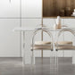 Juego de comedor moderno, mesa de comedor y sillas con marco acrílico rectangular de 1/2/5 piezas
