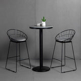 Mesa de barra redonda industrial 1/2/3 Piezas Juego de bistro de piedra sinterizada