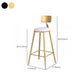 Contemporary Backrest Bar Stools Metal Barstool with Footrest Clearhalo 'Bar Furniture' 'Bar Stools' 'bar_stools' 'furn' 'furn_bar_stools' 'Furniture' 'Kitchen & Dining Furniture' 1200x1200_ec0eb80f-5db5-4521-9de2-fec8b4d2685f