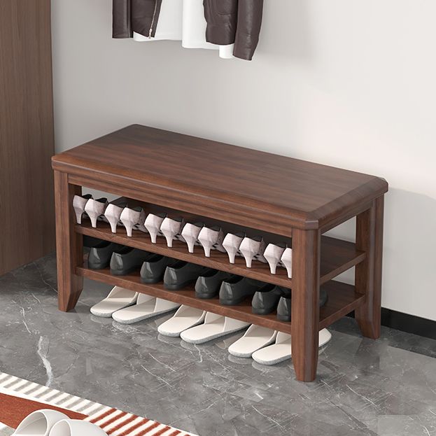 Mid-Century Modern Seating Bench Rubberwood Rectangle Entryway Bench Clearhalo 'Benches' 'Chairs & Seating' 'furn' 'furn_benches' 'Furniture' 'Living Room Furniture' 1200x1200_ec110b26-59de-4dbd-945a-d659ffa57003