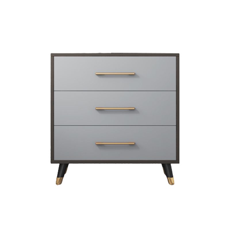 Coffre d'accent moderne de 15,75 pouces de large avec des tiroirs fermés doux en gris