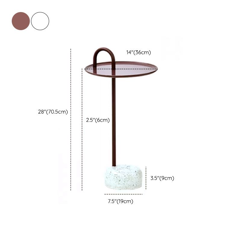 14" Wide Contemporary Corner Table Pedestal Round Accent Side Table Clearhalo 'Coffee & Accent Tables' 'End & Side Tables' 'end_side_tables' 'furn' 'furn_end_side_tables' 'Furniture' 'Living Room Furniture' 1200x1200_ec134b42-6dfb-4be0-9dc7-962646cce6ec
