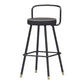 Contemporary Metal Leather Bar Stools Indoor Barstool with Iron Legs and Low Back,1 Piece Clearhalo 'Bar Furniture' 'Bar Stools' 'bar_stools' 'furn' 'furn_bar_stools' 'furniture_bar_stools' 'Kitchen & Dining Furniture' 'kitchen&dining_furn' 'kitchen' 'kitchen_furn' Furniture' 1200x1200_ec1369f1-1679-419f-b535-16004b2c4d77