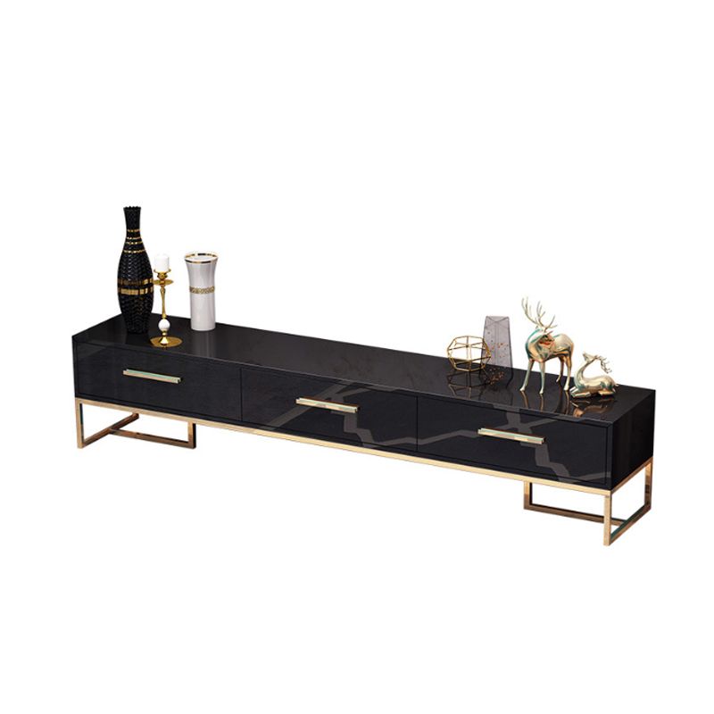Glam TV Media Stand Glass Enclosed Storage TV Stand Console with Drawers Clearhalo 'furn' 'furn_tv_stands_entertainment_centers' 'Furniture' 'Living Room Furniture' 'TV Stands & Entertainment Centers' 'TV Stands & Media Storage Furniture' 'tv_stands_entertainment_centers' 1200x1200_ec166800-8a64-4baa-80d7-15c9db1935b0