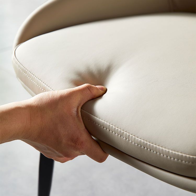 Contemporary Metal Dining Room Chairs Faux Leather Dining Chairs (Set of 4) Clearhalo ' kitchen&dining_furn' 'Dining Chairs' 'Dining Tables & Seating' 'dining_chair' 'Furniture' 'furniture_dining_chair' 'Kitchen & Dining Furniture' 'kitchen' 1200x1200_ec1750dc-1e57-429f-9530-44010a68e8a6