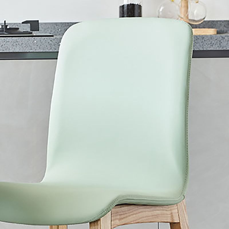 Sedia contemporanea sedia da pranzo senza braccio con gambe in legno