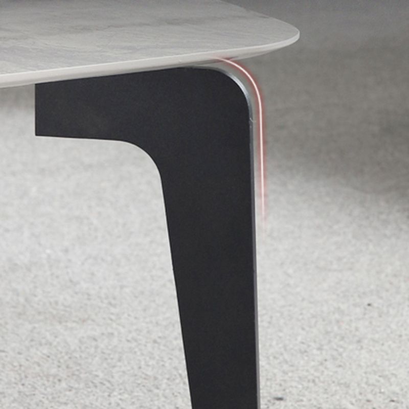 13.7"Tall 4 Legs Grey Rectangular/Round Slate Top Coffee Table Clearhalo 'Coffee & Accent Tables' 'Coffee Tables' 'coffee_tables' 'furn' 'furn_coffee_tables' 'Furniture' 'Living Room Furniture' 1200x1200_ec19c637-4791-4276-acc0-de13568977b8