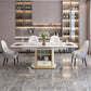 Extendable Sintered Stone Dining Table for Restaurant Luxury Storage Table with Pedestal Clearhalo ' dining_table' 'Dining Tables & Seating' 'Dining Tables' 'furn' 'furn_dining_table' 'Furniture' 'furniture_dining_table' 'Kitchen & Dining Furniture' 'kitchen&dining_furn' 'kitchen' 'kitchen_dining_table' 1200x1200_ec19d923-616d-419b-88be-1bdb79cfb1d7
