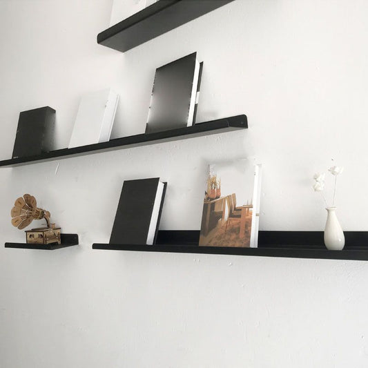 Metaal drijvende boekenkast industrieel gesloten back -boekenplank met planken