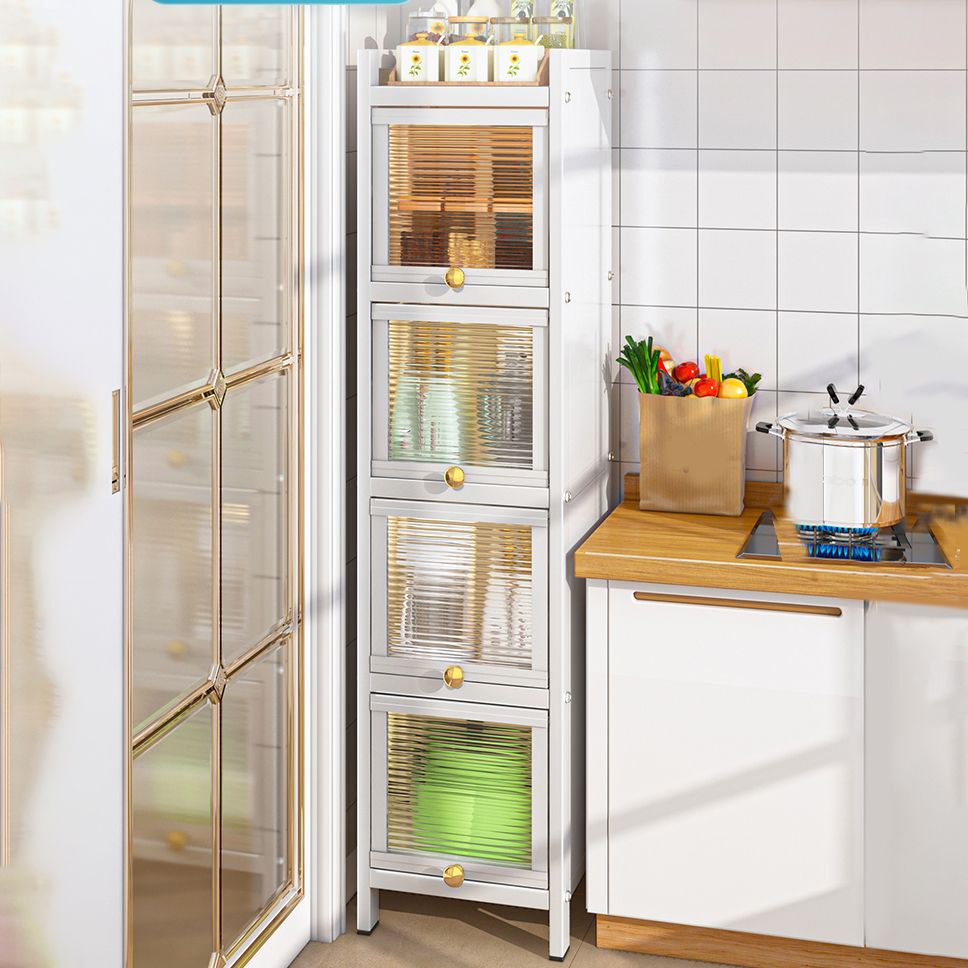 Plastic Door Iron Sideboard Modern Server Cabinet with Storage for Kitchen Clearhalo 'buffet_sideboard' 'Buffets & Sideboards' 'furn' 'furn_buffet_sideboard' 'Furniture' 'furniture_buffet_sideboard' 'Kitchen & Dining Furniture' 1200x1200_ec1ee214-2f40-41e1-a26a-6b7c5d538d1d