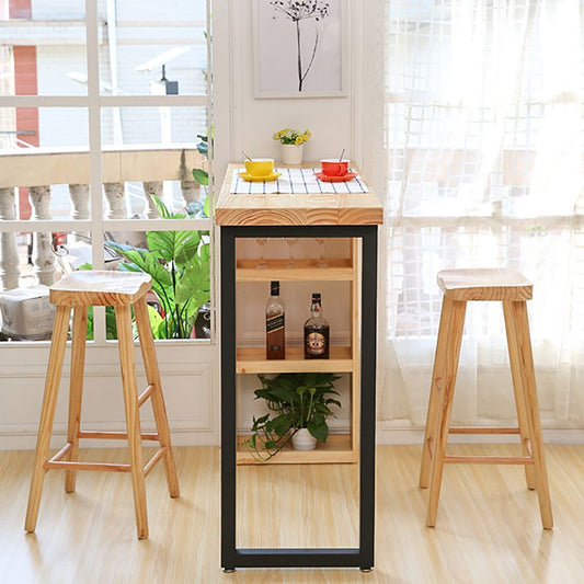 Tavolo da pranzo a barre contemporaneo interno tavolo da bar in legno di pino rettangolo