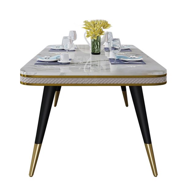 Luxury 1/2/5/7 Pieces Rectangle Dining Set Marble Dining Table with Leather Chairs Clearhalo 'Dining Room Sets' 'Dining Tables & Seating' 'dining_room_set' 'furn' 'furn_dining_room_set' 'Furniture' 'furniture_dining_room_set' 'Kitchen & Dining Furniture' 'kitchen&dining_furn' 'kitchen' 1200x1200_ec246733-7b69-4827-b581-5b32f97df5c5