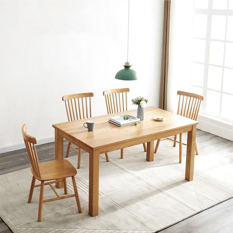 Mid-Century Style Rectangle Dining Table Solid Wood Dining Table for Home Clearhalo ' dining_table' 'Dining Tables & Seating' 'Dining Tables' 'furn' 'furn_dining_table' 'Furniture' 'furniture_dining_table' 'Kitchen & Dining Furniture' 'kitchen&dining_furn' 'kitchen' 'kitchen_dining_table' 1200x1200_ec248a5c-1542-48d2-a49b-6f77c08f3c33