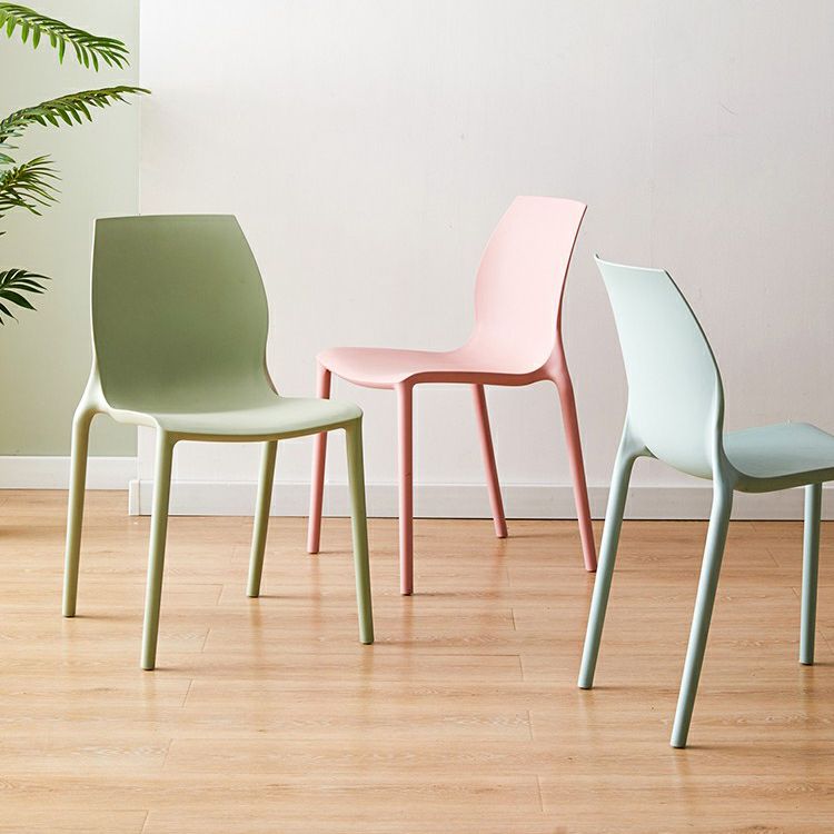 Contemporary Plastic Dining Side Chair Stackable Side Chair Set for Dining Room Clearhalo ' kitchen&dining_furn' 'Dining Chairs' 'Dining Tables & Seating' 'dining_chair' 'Furniture' 'furniture_dining_chair' 'Kitchen & Dining Furniture' 'kitchen' 1200x1200_ec24abdc-603e-46ce-9872-076e3e10e88f