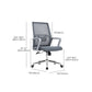 Fixed Arms Office Chair No Distressing Ergonomic Chair with Wheels Clearhalo 'furn' 'furn_office_chair' 'Furniture' 'Office Chairs' 'Office Furniture' 'office_chair' 1200x1200_ec252fea-b3d9-44cd-9e51-dd8f7e930fef