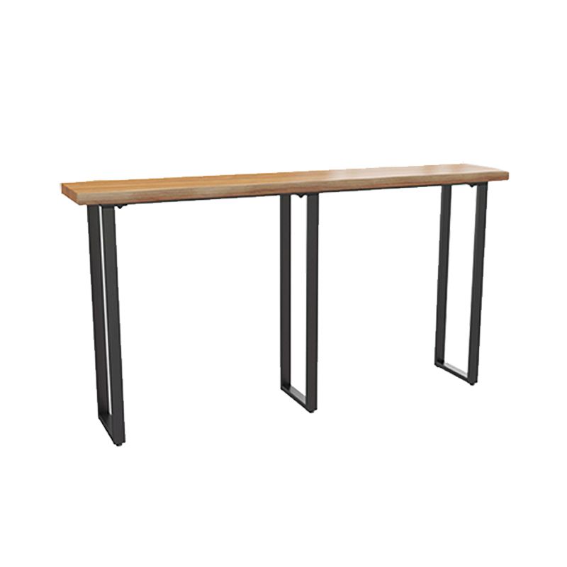 Modern Bar Height Table Solid Wood Top Bistro Pub Table with Sled Base Clearhalo 'Bar Furniture' 'Bar Tables' 'bar_tables' 'furn' 'furn_bar_tables' 'Furniture' 'Kitchen & Dining Furniture' 1200x1200_ec2666dd-9e83-4b6c-9028-9bfcab2d6af9