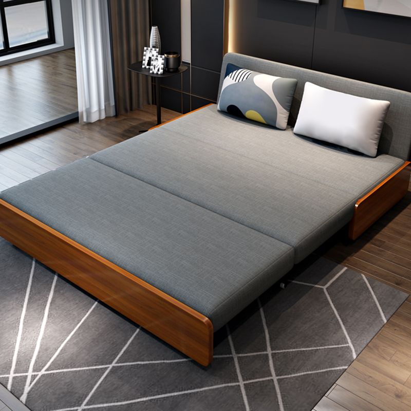 リビングルーム用の現代リネンアームレスベッド洗える標準ソファー