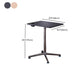 Rectangular Shaped Wood Office Writing Table Metal Legs with Wheels