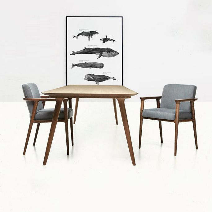 Rectangle Dining Site Table Modern Style Solid Wood Dining Room Collection with 4-foot Clearhalo ' dining_table' 'Dining Tables & Seating' 'Dining Tables' 'furn' 'furn_dining_table' 'Furniture' 'furniture_dining_table' 'Kitchen & Dining Furniture' 'kitchen&dining_furn' 'kitchen' 'kitchen_dining_table' 1200x1200_ec2751e9-f289-4b53-b9ae-3e7d8e4b9fb3