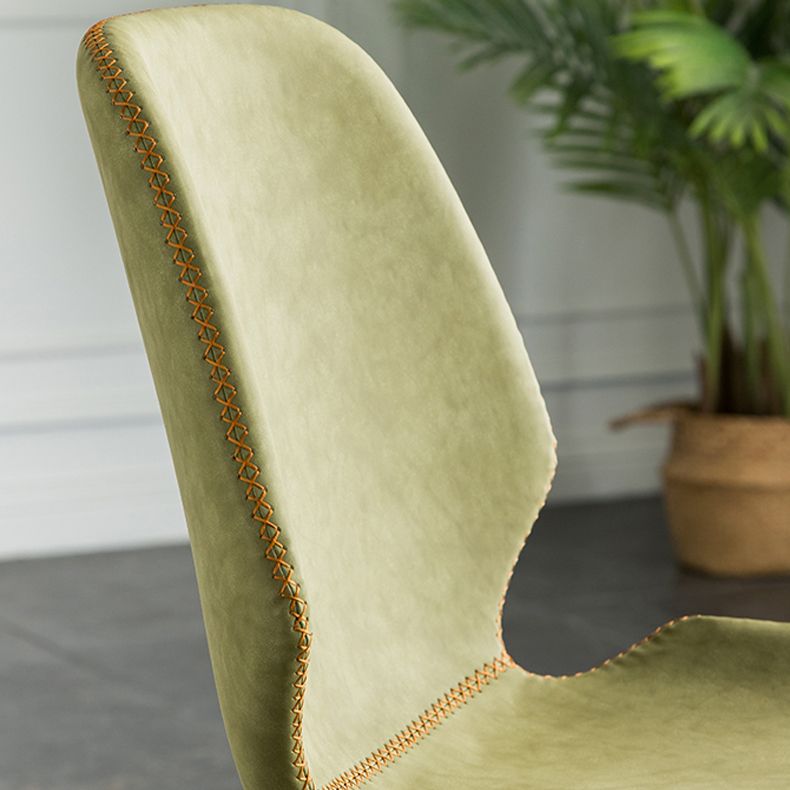 Modern Metal Dining Side Chair Solid Back Dining Armless Chair for Restaurant Use Clearhalo ' kitchen&dining_furn' 'Dining Chairs' 'Dining Tables & Seating' 'dining_chair' 'furn' 'furn_dining_chair' 'Furniture' 'furniture_dining_chair' 'Kitchen & Dining Furniture' 'kitchen' 1200x1200_ec289b47-e651-492c-bab3-d4ff813012a4